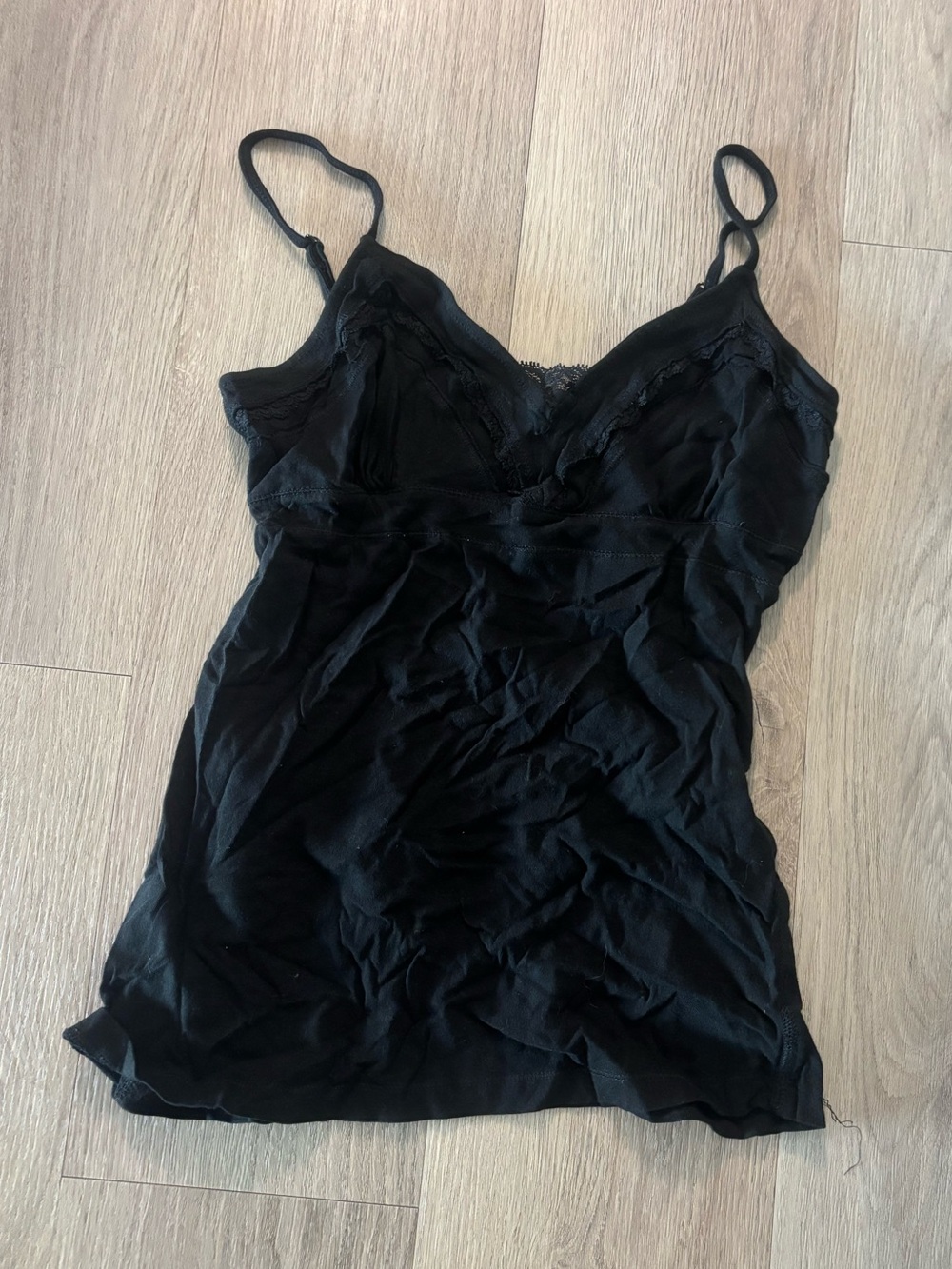Black Lace-Trim Camisole